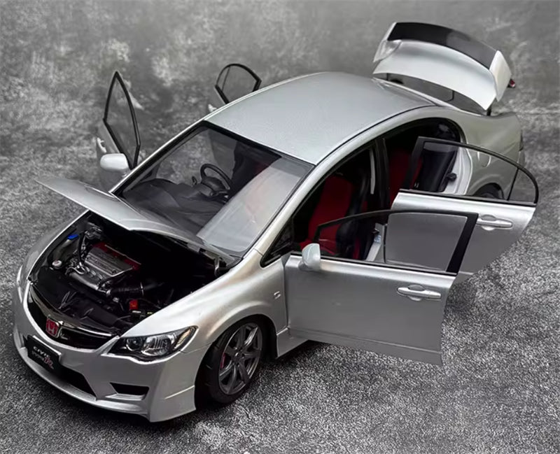 1:18 Honda Civic Type R FD2 Late Version MotorHelix Limited Edition 599PCS ONLY Silver Diecast Model view5