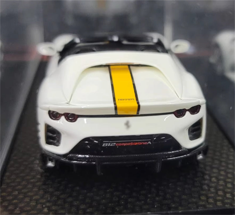 BBR MODELS Ferrari 812 competizione A white Yellow stripe LTD 78PCS 1:43 Model view5