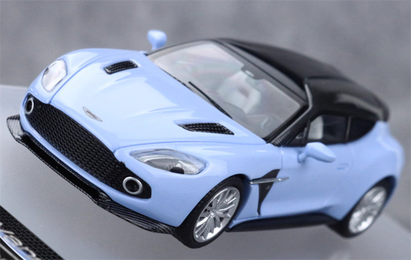 KING MODEL Aston Martin Vanquish Zagato Shooting Brake 2018 Blue Limited Edition 999PCS ONLY 1:64 Car Pre-built Model view2