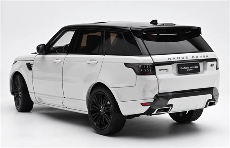 WHELART Range Rover Sport 2018 white - Black wheels 1:18 Car Pre-built Model view5