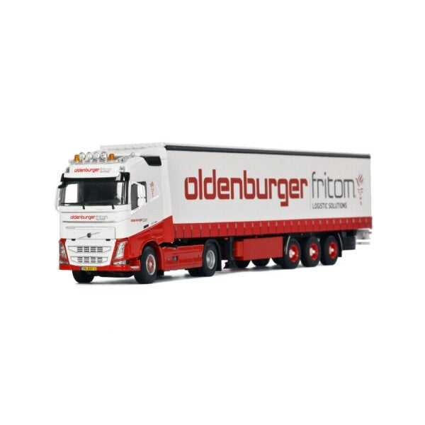 1:50 VOLVO OLDENBURG FRITOM FH 4 4X2 CURTAIN SIDE /TAUTLINER 3 AXLE WSI   DIECAST Model