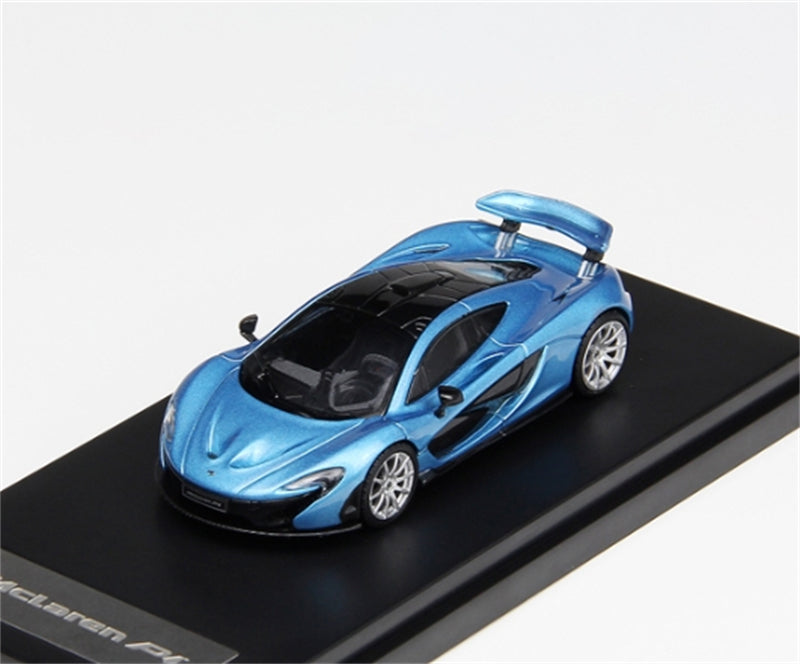 LCD-MODELS McLaren P1 Ice Blue Super Car 1:64 car Pre-built Model view1