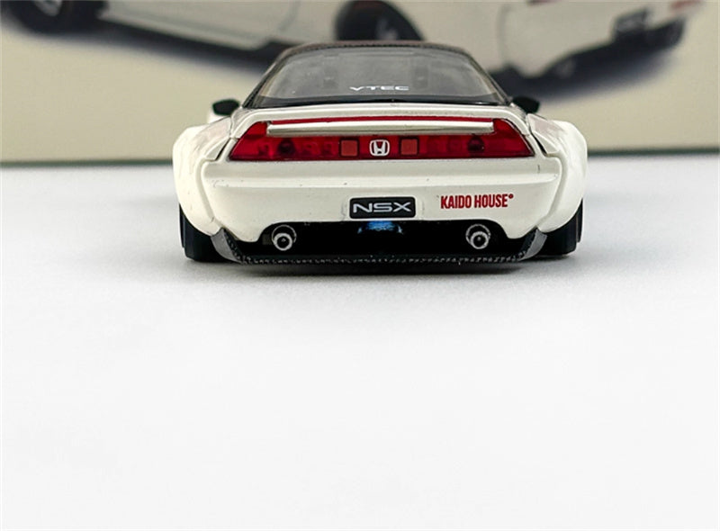 KaidoHouse x MiniGT Honda NSX NA1 Kaido WORKS V2 white VTEC 1:64 Car Pre-built Model view7