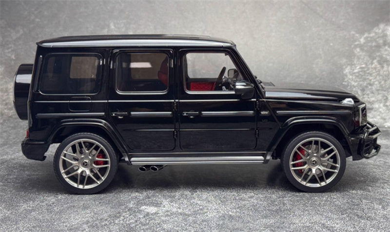 Almost Real Mercedes Benz G63 AMG 2022 55th Anniversary Commemoration Limited Edition 1008PCS ONLY Black - red interior 1:18 Car Pre-built Model view6