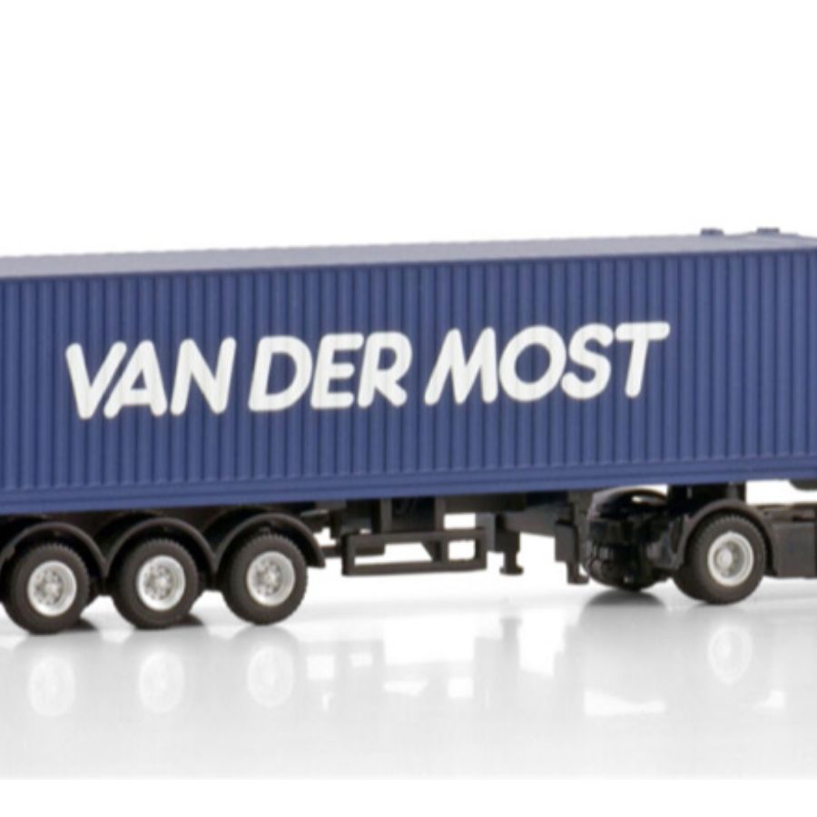 WSI DAF XG 4X2 CONTAINER TRAILER 45 FT - 3 AXLE Van der Most 1:87 Truck Pre-built Model