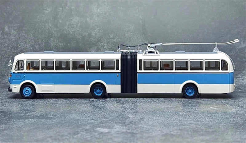 Beijing Public Transport BK560 articulated trolley bus Route 109 blue 1:64 Bus Pre-built Model view6