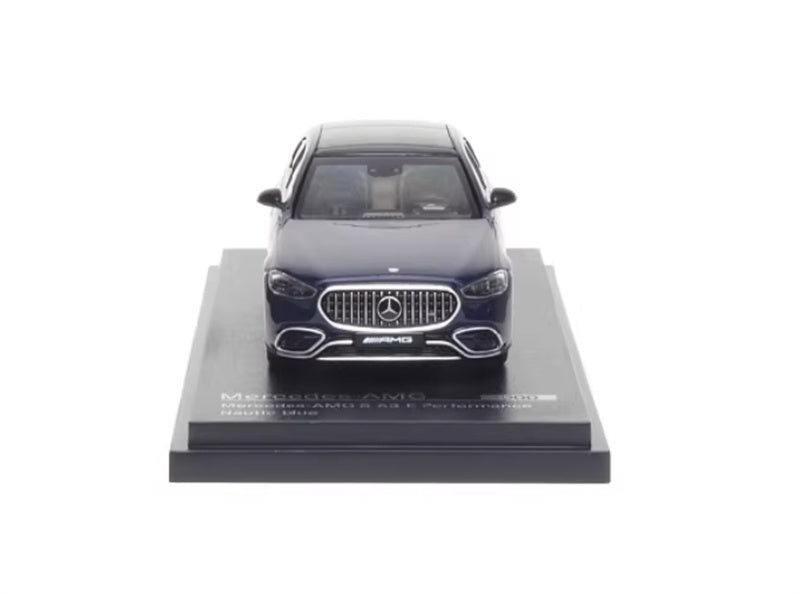 Almost Real Mercedes - AMG S 63 E Performance 2023 Nautic Blue 1:64 Car Pre-built Airliner Model Display view5