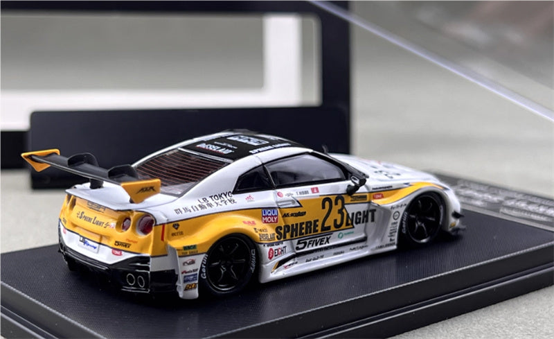 mymodelcollect Nissan 35GT-RR #23 LBWK Limited Edition Lightning HKS coating 1:64 Car Pre-built Model view4
