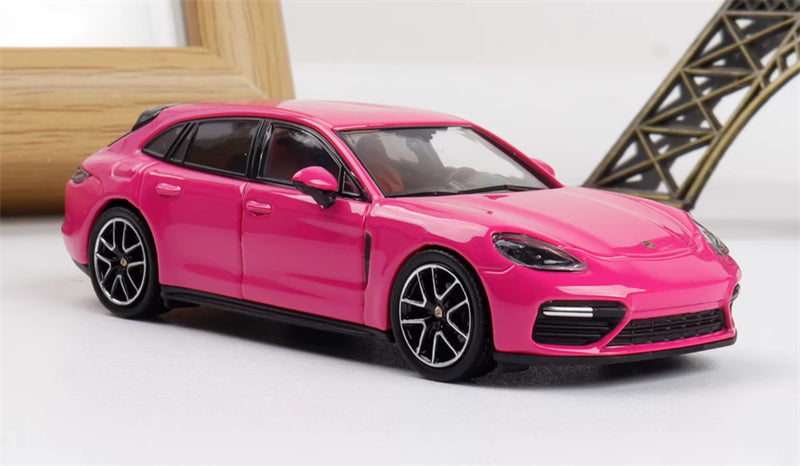Furuya Porsche Panamera Rose Red Hunting Edition 1:64 car Pre-built Model view3