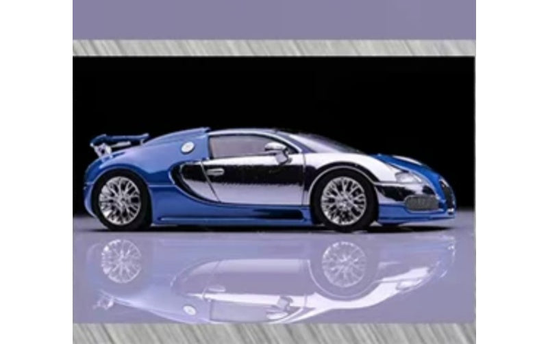 1:64 Bugatti Veyron  Electroplated blue Mortal Model  Limited Edition 499PCS ONLY DIECAST Model