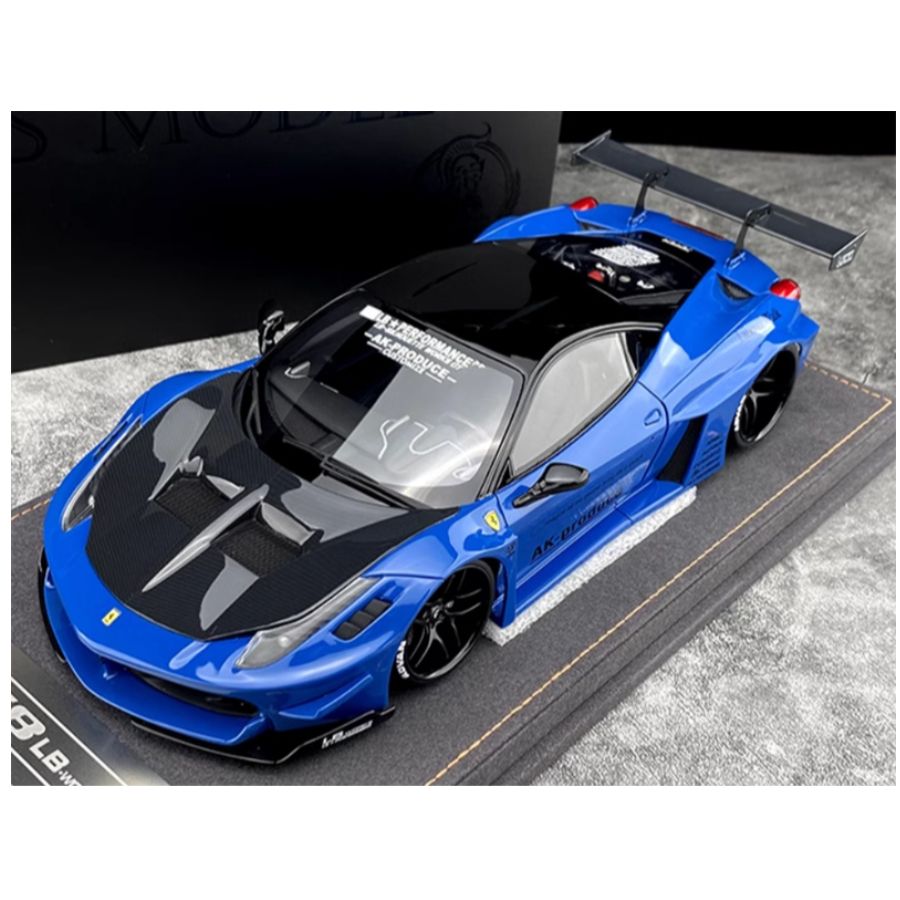 ARES MODEL Ferrari 458GT sports car Limited Edition Blue 1:18 Resin Car