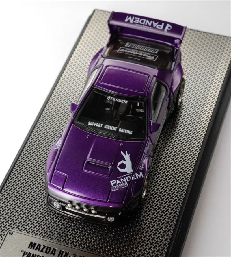 INNO64 Mazda RX7 (FC3S) PANDEM ROCKET BUNNY Purple 1:64 car Pre-built Model view7