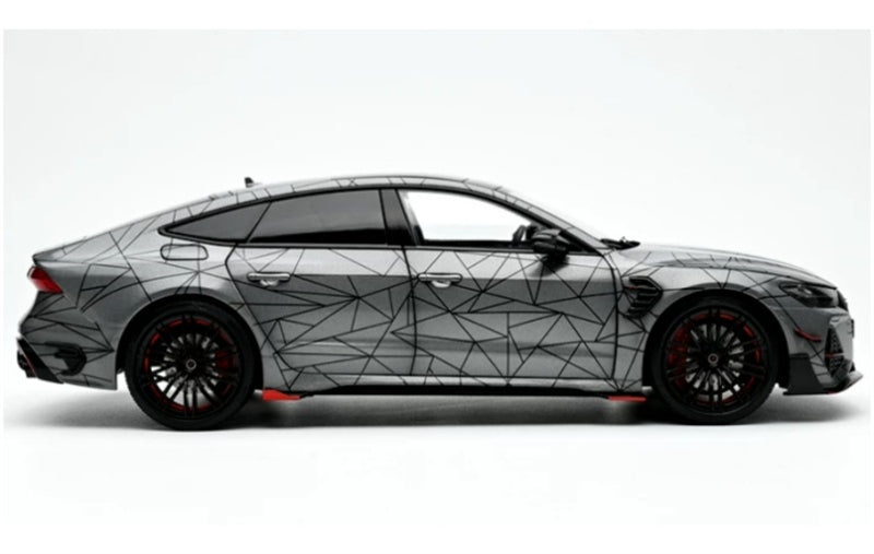 1:18 AUDI RS7 Sportback ABT  Grey line chart KengFai modified version DIECAST Model