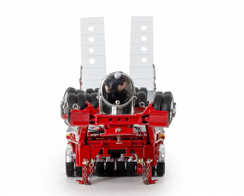 Drake  Rosso Red 4x8 Swingwing and 2x8 Dolly Trailer trailer 1:50 Truck Pre-built Model