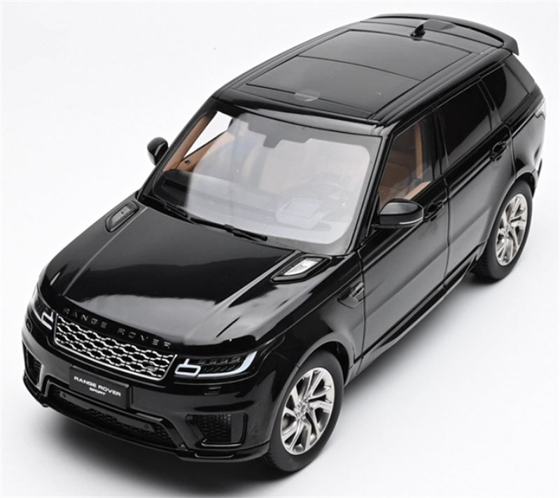 WHELART Range Rover Sport 2018 black - Silver wheels 1:18 Car Pre-built Model view8