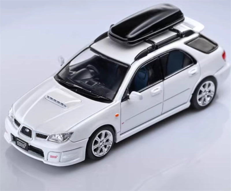 1:64 Subaru Impreza WRX STI 9th Generation Wagon  White w/ Silver Wheels Furuya DIECAST Model