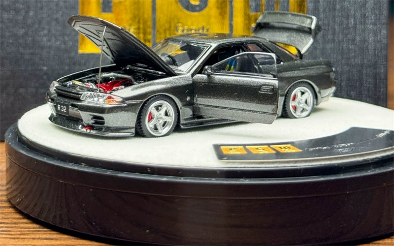 1:64 Nissan GTR R32  Metallic Gray PGM Deluxe Edition Limited Edition 999PCS ONLY DIECAST Model