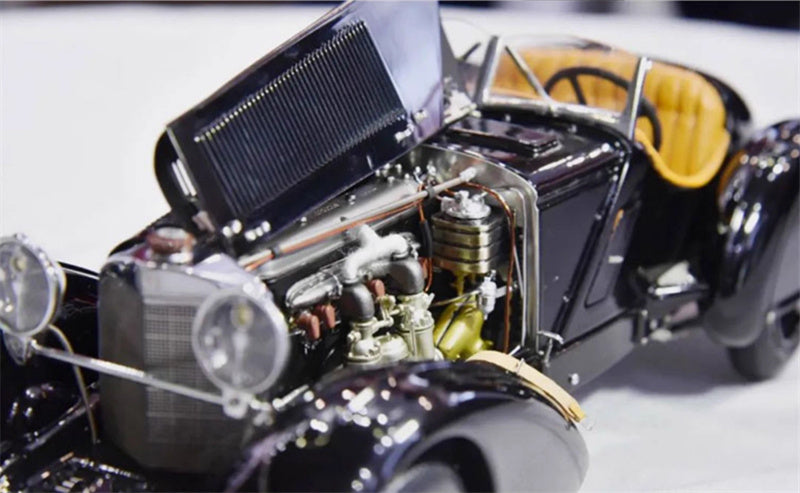 CMC Mercedes Benz SSK Trossi 1932 The Black Prince 25th Anniversary Commemorative w/ Gold Coin black Limited Edition 600PCS ONLY 1:18 Car Pre-built Model view12