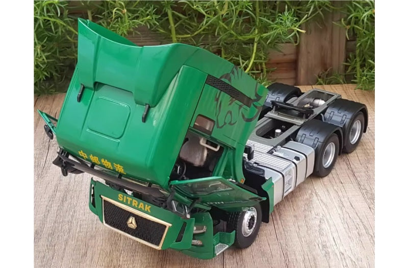Sinotruk Sitrak G7H tractor Postal customized version Green 1:24 Truck Pre-built Airliner Model Display view5