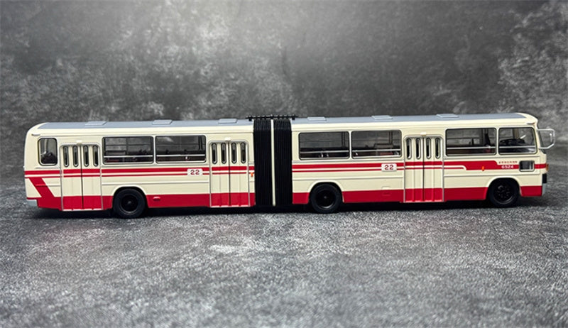 Beijing Public Transport Jinghua BK6170 22 White Road Sign Articulated Bus 1:64 Bus Pre-built Model view3