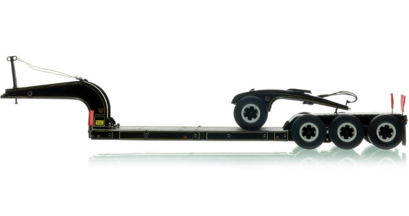 1:50 Talbert  1960s 60-Ton Cableneck Lowbed w/ Single-Axle Dolly Heavy Haul Replicas  Black Diecast Model