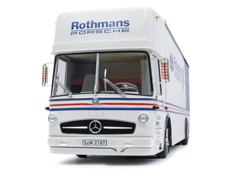Schuco Mercedes Benz O317 K Race Trans. ROTHMANS blue/white 1/18 DIECAST Truck