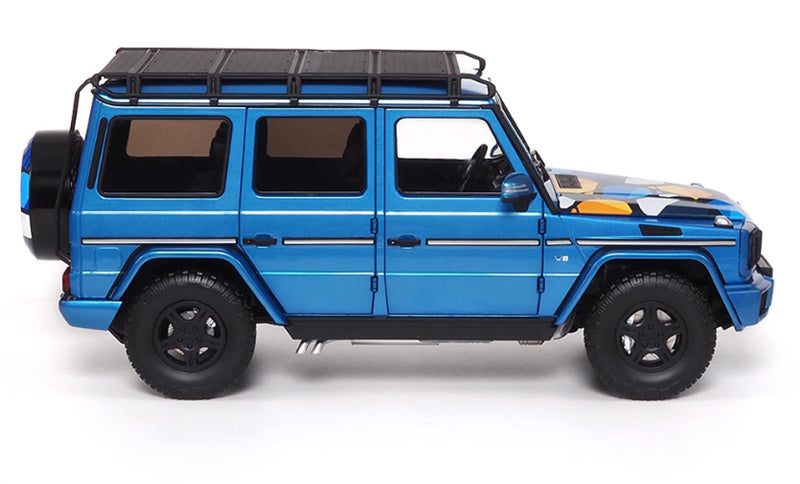 Almost Real Mercedes Benz G-Class G63 W463 Gventure 300k commemorative edition Metallic Blue Limited Edition 504PCS ONLY 1:18 Truck Pre-built Model view6