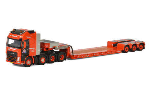 WSI VOLVO FH4 GLOBETROTTER XL8X4 LOWLOADER tailer VAN GRINSVEN 1/50 Truck Pre-built Model
