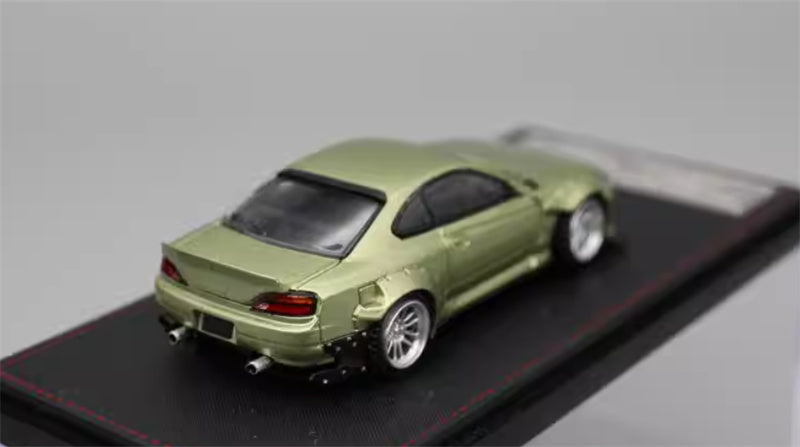 SW Nissan Slivia S15 Rocket Bunny Emerald Green Limited Edition 299PCS ONLY 1:64 car Pre-built Model view8