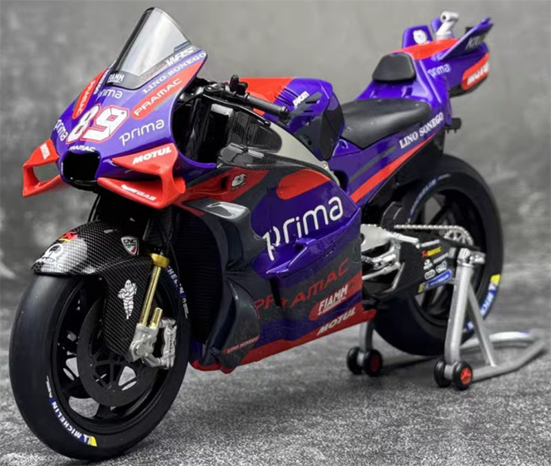 Kiloworks MOTOGP PRAMAC Ducati Motorcycle Purple GP24 Martin 89# 1:12 motorcycle Pre-built Model