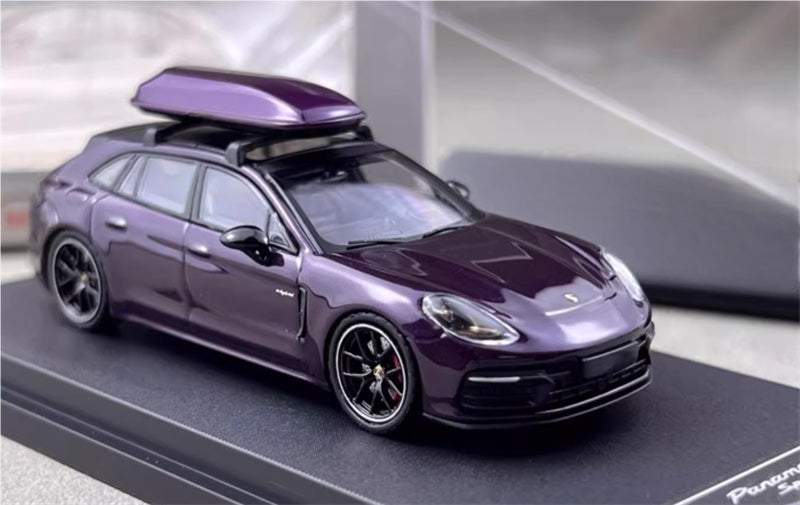 Rhino Model Porsche Panamera Hunting Edition Limited Edition 699PCS ONLY Purple - Comes with luggage 1:64 Car Pre-built Model view5