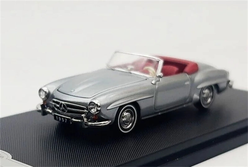 GFCC Mercedes Benz 190SL Convertible Luxury Classic Car Iron gray 1957 Soft top 1:64 car Pre-built Model view3