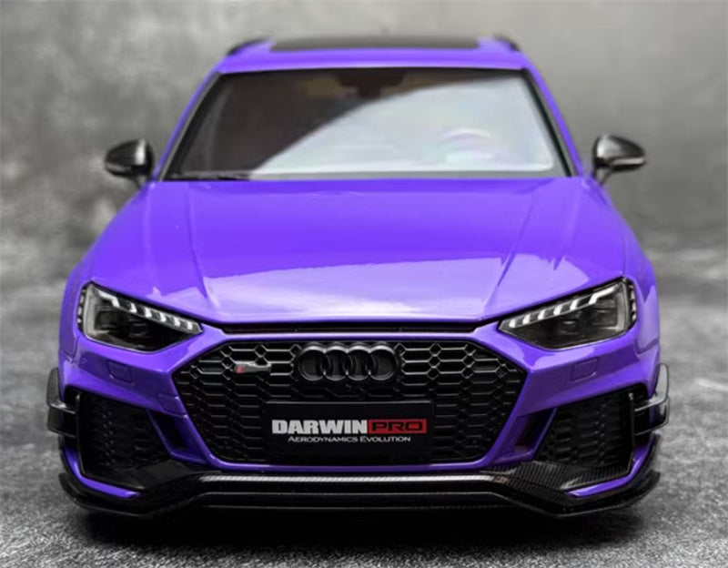 Kiloworks AUDI RS4 Avant Darwin Pro Venice Purple 1:18 Car Pre-built Model