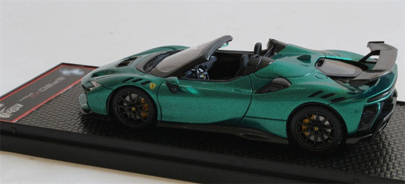 1:43 BBR MODELS Ferrari SF90 XX Spider Convertible Green Jewel LTD 60PCS view4