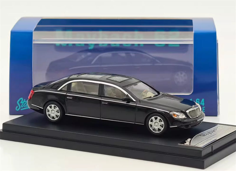 Stance Hunters Mercedes Maybach 62 Extended Edition Black Limited Edition 999PCS ONLY 1:64 Car Pre-built Model view2
