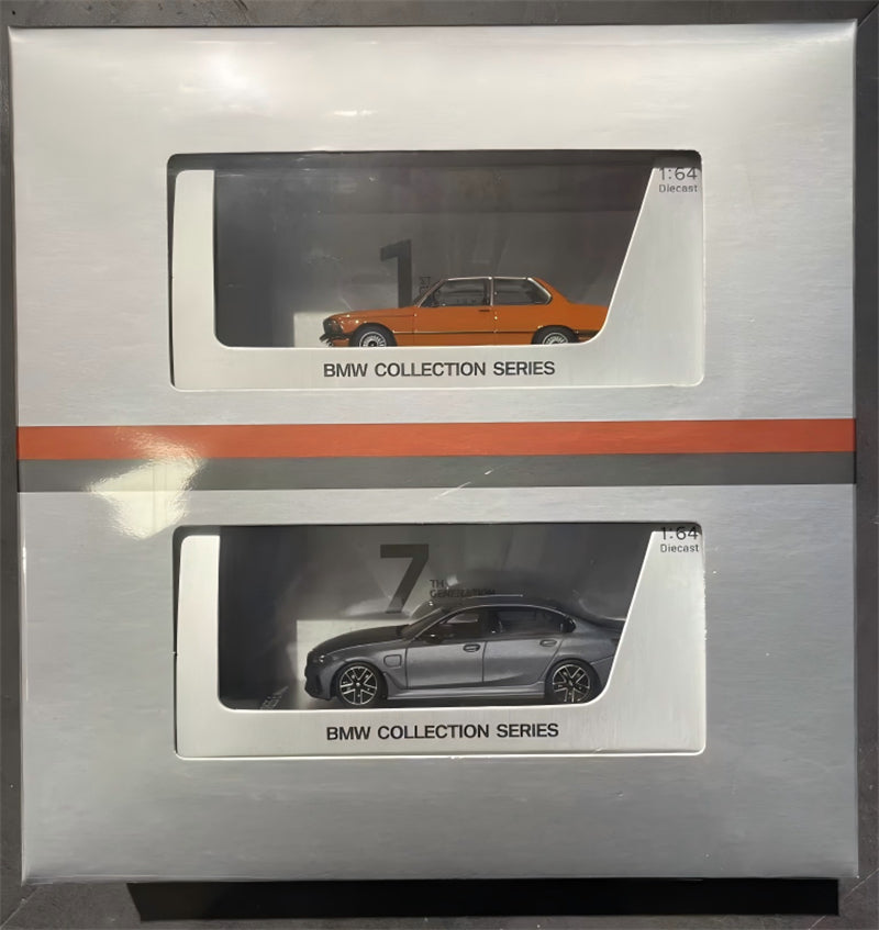 1:64 BMW 3 Series E21/I3 G28 BEV Orange/Grey Almost Real DIECAST Civil Car Model