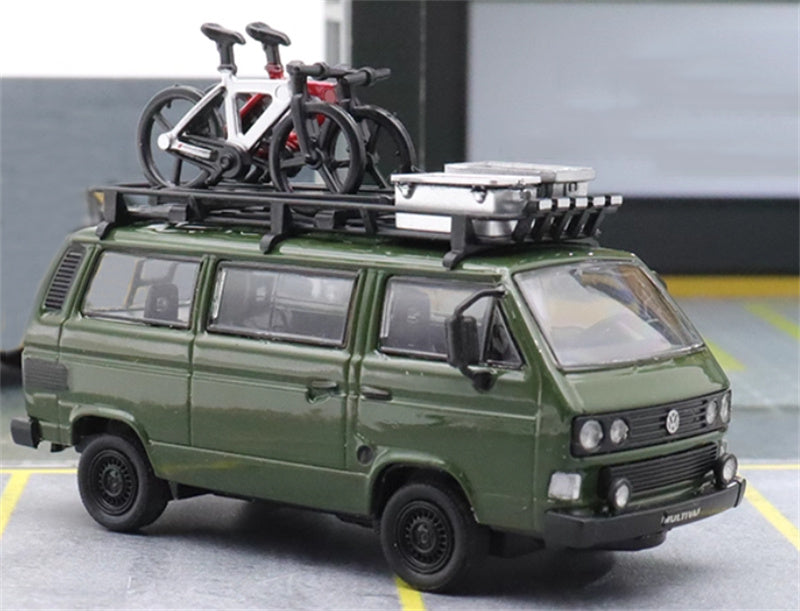 Master VW T3 Magway van Green with accessories 1:64 Car Pre-built Model view5