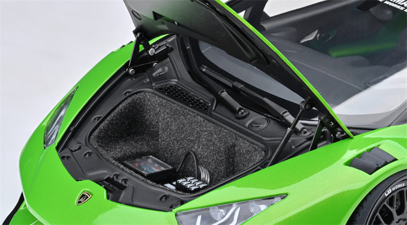 AUTOART Lamborghini HURACAN GT supercar Green LBWK AirREX AK-produce LB PERFORMANCE LB-WORKS 1:18 Car Pre-built Model view12