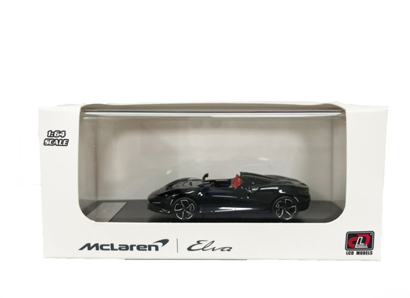 LCD-MODELS McLaren ELVA Black Open Top Super Car 1:64 car Pre-built Model view8