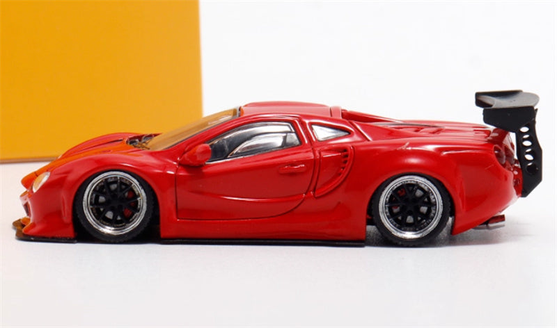 Mortal LBWK wide body modified Orochi supercar red Limited Edition 799PCS ONLY 1:64 Car Pre-built Model view4