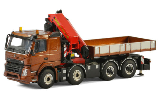 WSI VOLVO FMX SLEEPER CAB 8x4 + PALFINGER 7400.2 Premium Line 1:50 Truck Pre-built Model