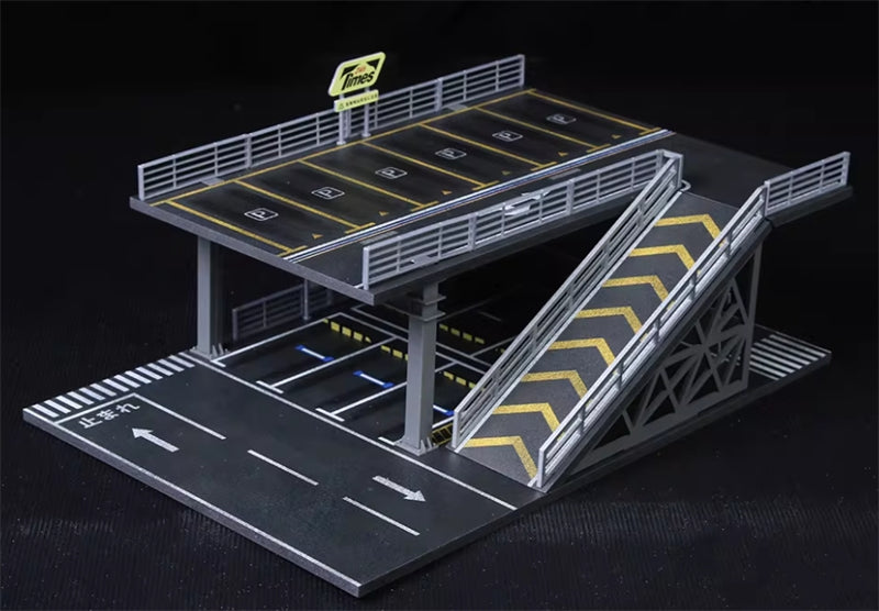 1:64 STEEL STRUCTURE PLATFORM PARKING SCENE E Version MoreArt ABS Model Kit