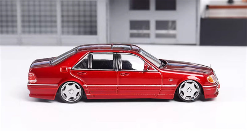 SW Mercedes Benz S600 W140 Red Limited Edition 499PCS ONLY 1:64 car Pre-built Model view4