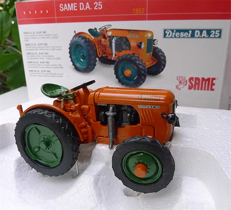 ROS SAME D.A. 25 1952 Classic Tractor Orange red 1:32 Truck Pre-built Model