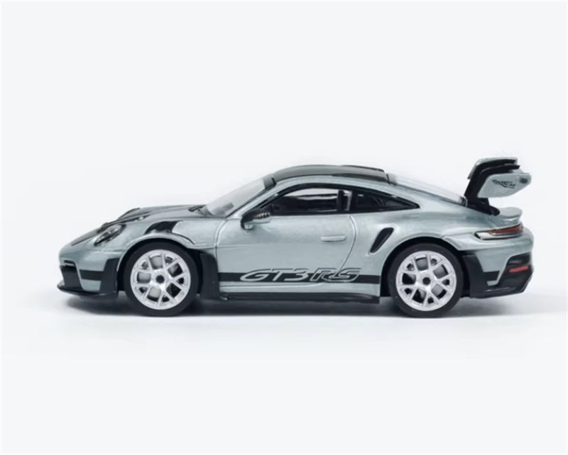 MINICHAMPS Porsche 911 GT3 RS 2024 Light Silver with Silver Wheels Limited Edition 1:64 Car Pre-built Model