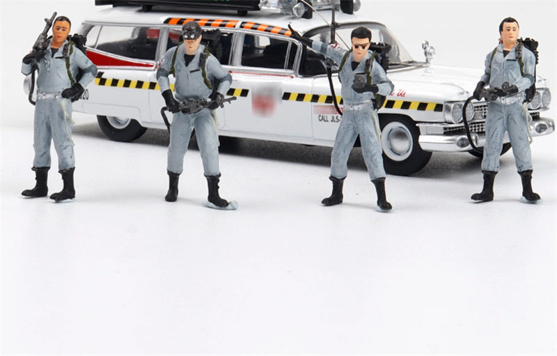 YS Model Navy Grey Four Figures only Car not include 1:64 Figure Pre-built Model view1
