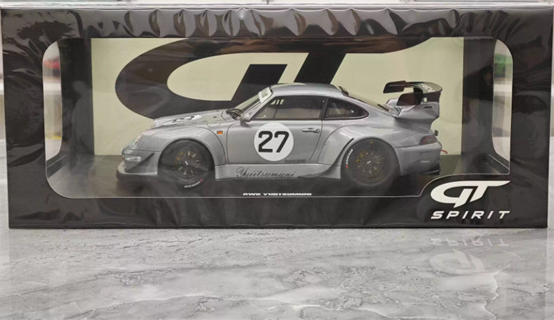 1:18 PORSCHE 911 993 RWB LIBERTY WALK #27 YUIITSUMUNI  silver  GT SPIRIT Limited Edition Resin Car Model
