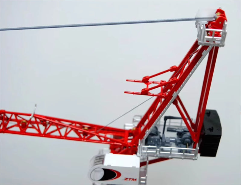 ZTM ZTL5522-14 Boom Tower Crane Project Red/White Painting 1:87 Truck Pre-built Model