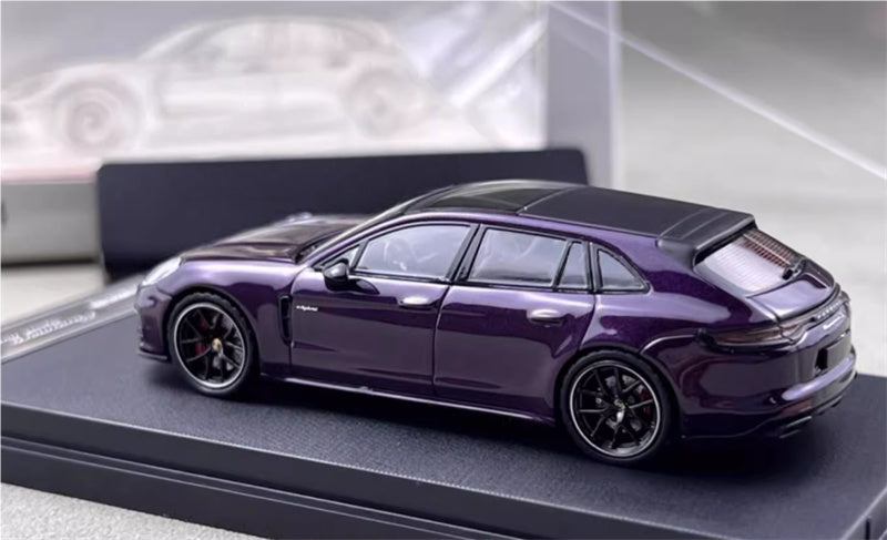 Rhino Model Porsche Panamera Hunting Edition Limited Edition 699PCS ONLY Purple - Comes with luggage 1:64 Car Pre-built Model view4
