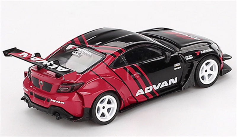 MINIGT Toyota GR86 HKS TYPE R ADVAN Coating 2022 Tokyo Auto Salon red-black 1:64 Car Pre-built Model view4